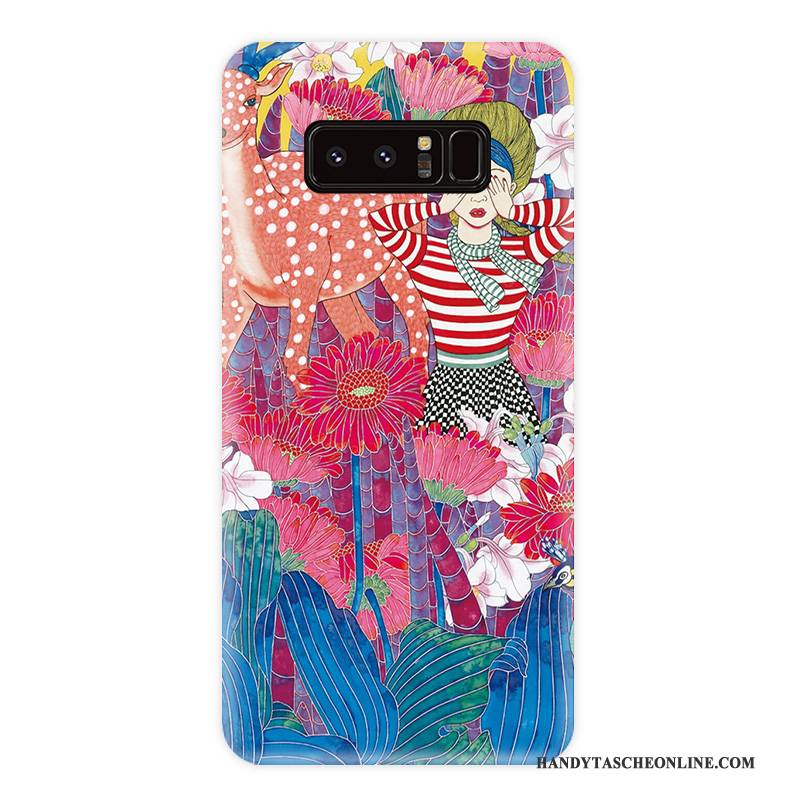 Hülle Samsung Galaxy Note 8 Taschen Handyhüllen Persönlichkeit, Case Samsung Galaxy Note 8 Weiche Wind Blumen