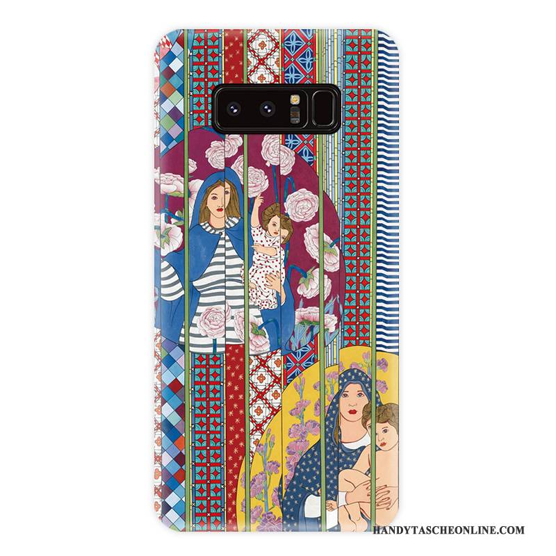 Hülle Samsung Galaxy Note 8 Taschen Handyhüllen Persönlichkeit, Case Samsung Galaxy Note 8 Weiche Wind Blumen