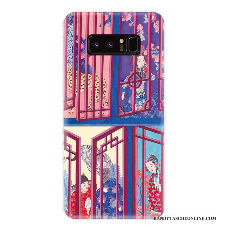 Hülle Samsung Galaxy Note 8 Taschen Handyhüllen Persönlichkeit, Case Samsung Galaxy Note 8 Weiche Wind Blumen