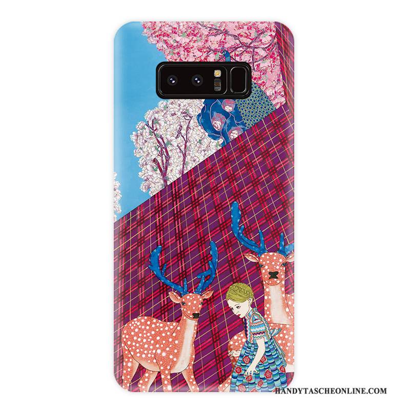 Hülle Samsung Galaxy Note 8 Taschen Handyhüllen Persönlichkeit, Case Samsung Galaxy Note 8 Weiche Wind Blumen