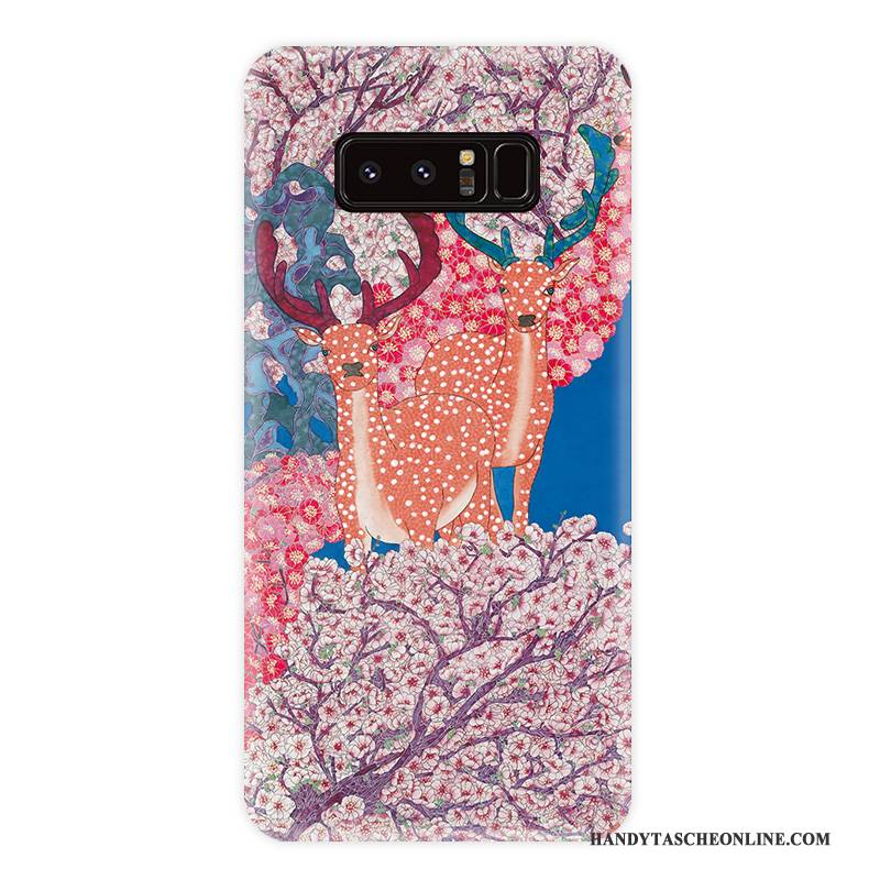 Hülle Samsung Galaxy Note 8 Taschen Handyhüllen Persönlichkeit, Case Samsung Galaxy Note 8 Weiche Wind Blumen