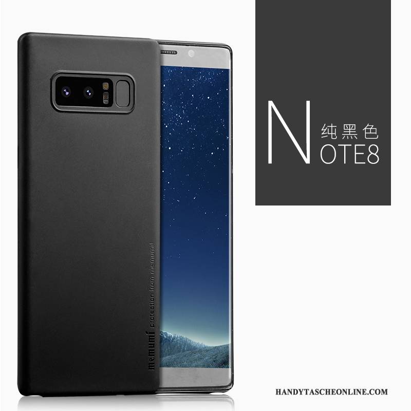 Hülle Samsung Galaxy Note 8 Taschen Schlank Neu, Case Samsung Galaxy Note 8 Silikon Nubuck Schwarz