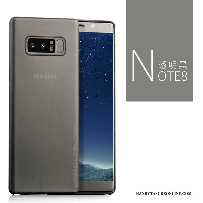 Hülle Samsung Galaxy Note 8 Taschen Schlank Neu, Case Samsung Galaxy Note 8 Silikon Nubuck Schwarz