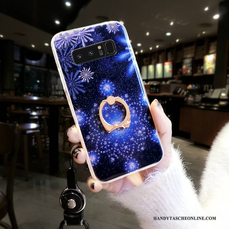 Hülle Samsung Galaxy Note 8 Weiche Schneeflocke Trend, Case Samsung Galaxy Note 8 Kreativ Handyhüllen Blau