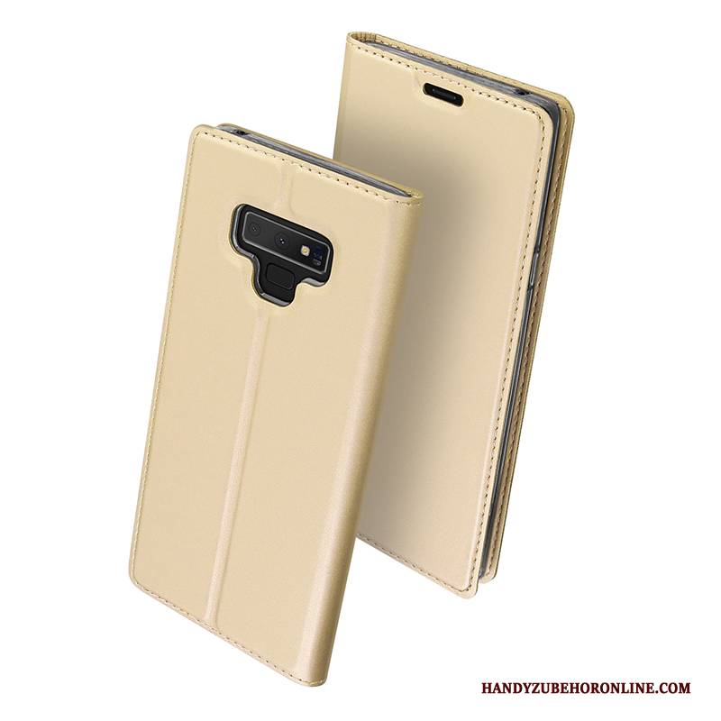 Hülle Samsung Galaxy Note 9 Folio Karte Gold, Case Samsung Galaxy Note 9 Schutz Handyhüllen