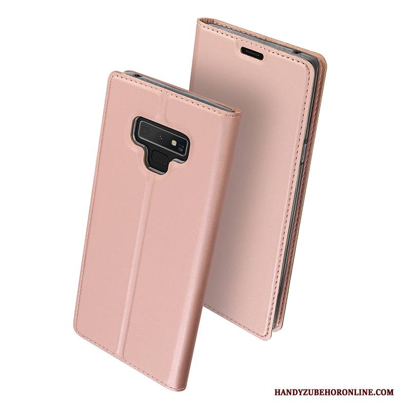 Hülle Samsung Galaxy Note 9 Folio Karte Gold, Case Samsung Galaxy Note 9 Schutz Handyhüllen