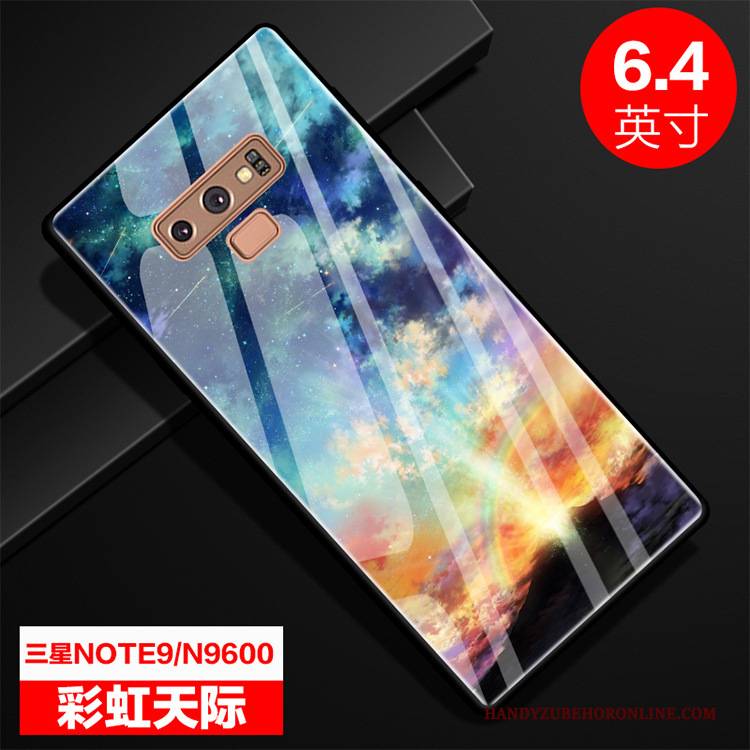 Hülle Samsung Galaxy Note 9 Kreativ Blau Sternenhimmel, Case Samsung Galaxy Note 9 Schutz Glas Handyhüllen