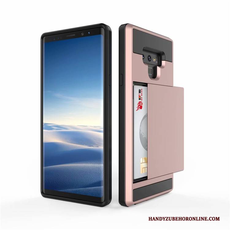 Hülle Samsung Galaxy Note 9 Kreativ Persönlichkeit Handyhüllen, Case Samsung Galaxy Note 9 Rosa Karte