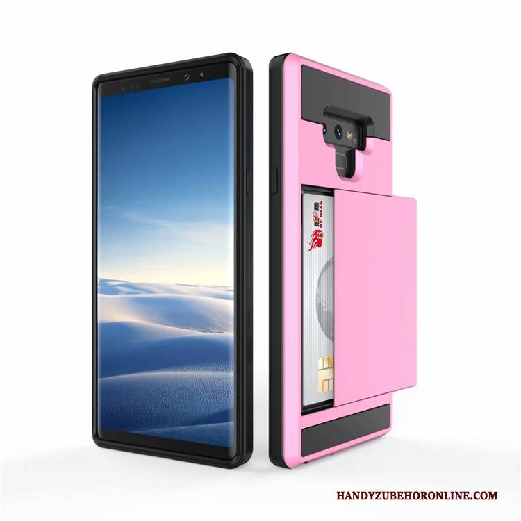 Hülle Samsung Galaxy Note 9 Kreativ Persönlichkeit Handyhüllen, Case Samsung Galaxy Note 9 Rosa Karte