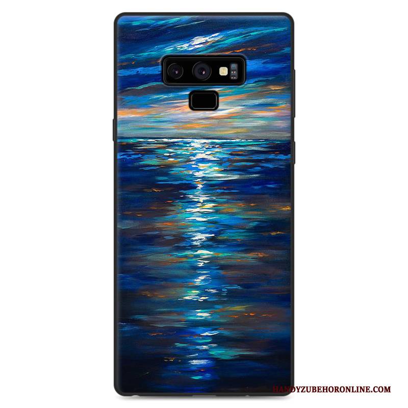 Hülle Samsung Galaxy Note 9 Kreativ Persönlichkeit Handyhüllen, Case Samsung Galaxy Note 9 Schutz Schwarz Lila