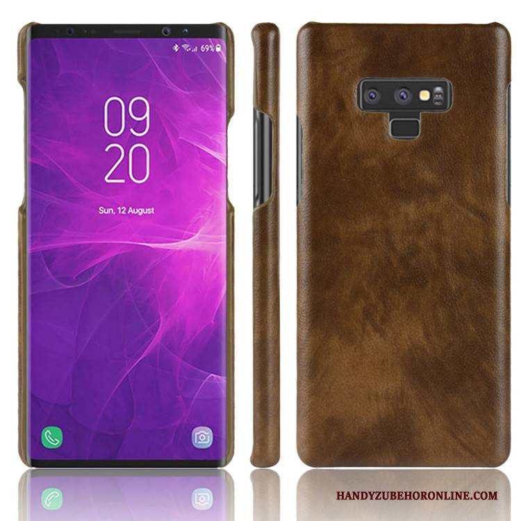 Hülle Samsung Galaxy Note 9 Leder Qualität Muster, Case Samsung Galaxy Note 9 Retro Schwer Anti-sturz