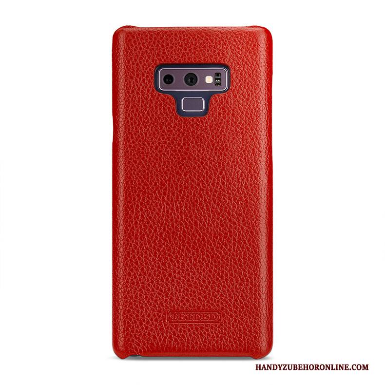 Hülle Samsung Galaxy Note 9 Lederhülle Hintere Abdeckung Grün, Case Samsung Galaxy Note 9 Schutz Handyhüllen