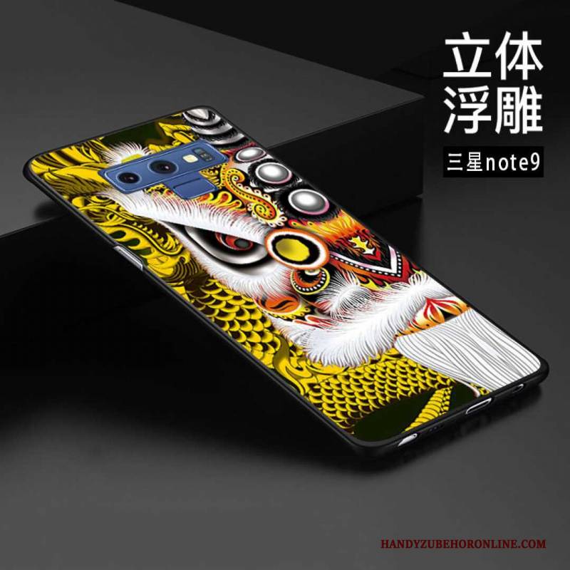 Hülle Samsung Galaxy Note 9 Prägung Angepasst Chinesische Art, Case Samsung Galaxy Note 9 Schutz Handyhüllen