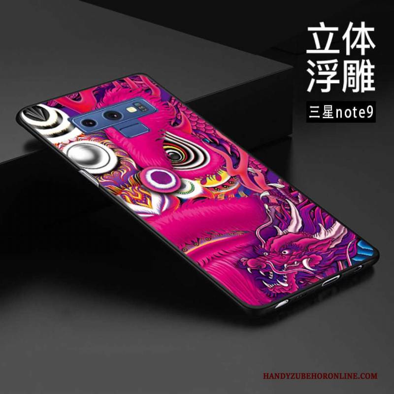 Hülle Samsung Galaxy Note 9 Prägung Angepasst Chinesische Art, Case Samsung Galaxy Note 9 Schutz Handyhüllen