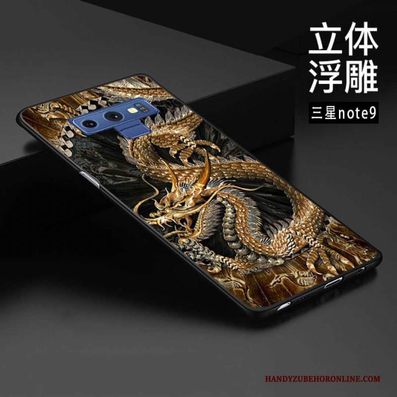 Hülle Samsung Galaxy Note 9 Prägung Angepasst Chinesische Art, Case Samsung Galaxy Note 9 Schutz Handyhüllen