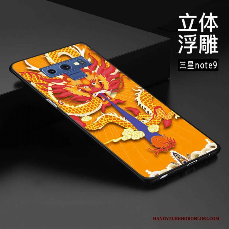 Hülle Samsung Galaxy Note 9 Prägung Angepasst Chinesische Art, Case Samsung Galaxy Note 9 Schutz Handyhüllen