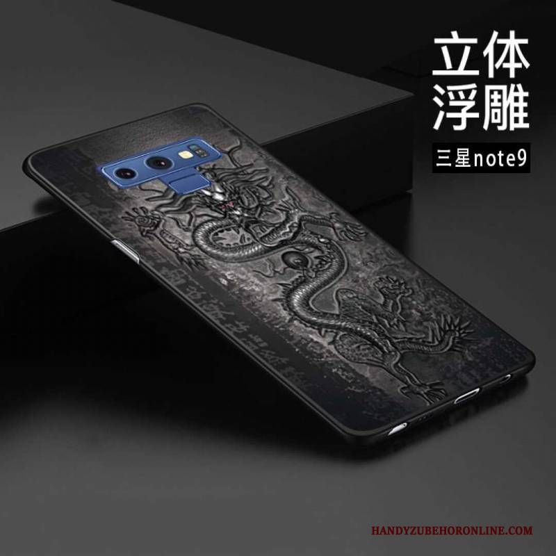 Hülle Samsung Galaxy Note 9 Prägung Angepasst Chinesische Art, Case Samsung Galaxy Note 9 Schutz Handyhüllen