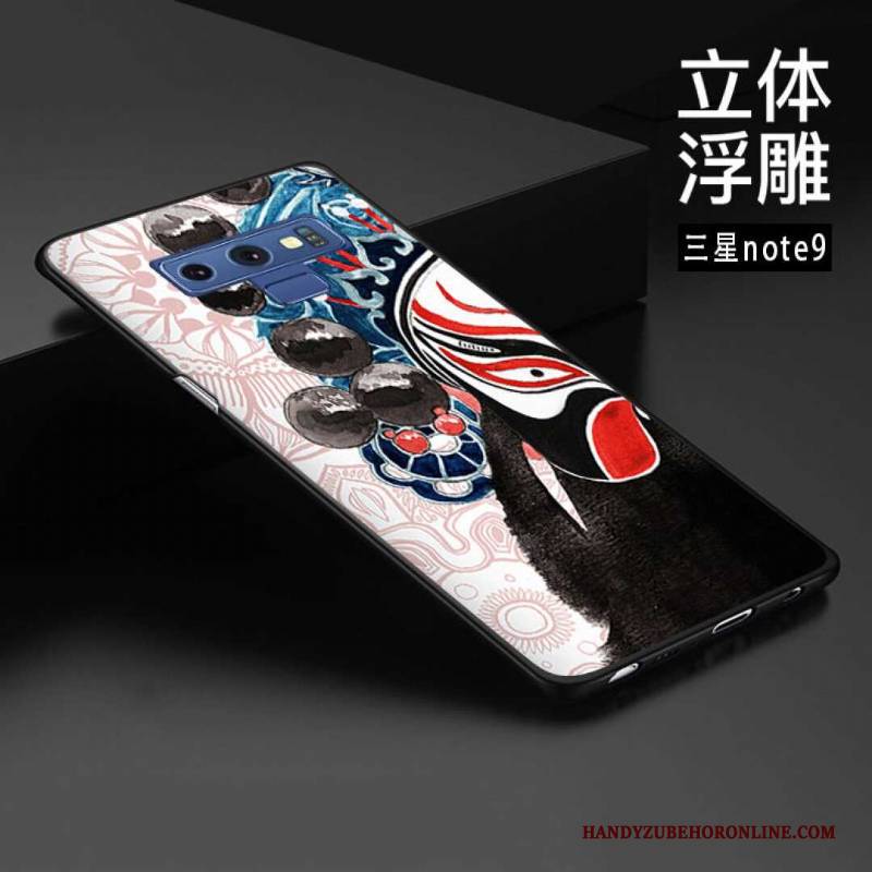 Hülle Samsung Galaxy Note 9 Prägung Angepasst Chinesische Art, Case Samsung Galaxy Note 9 Schutz Handyhüllen