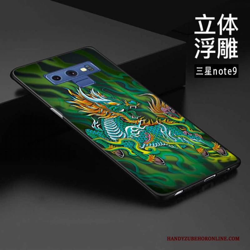 Hülle Samsung Galaxy Note 9 Prägung Angepasst Chinesische Art, Case Samsung Galaxy Note 9 Schutz Handyhüllen