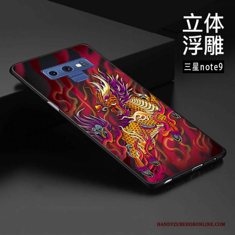 Hülle Samsung Galaxy Note 9 Prägung Angepasst Chinesische Art, Case Samsung Galaxy Note 9 Schutz Handyhüllen