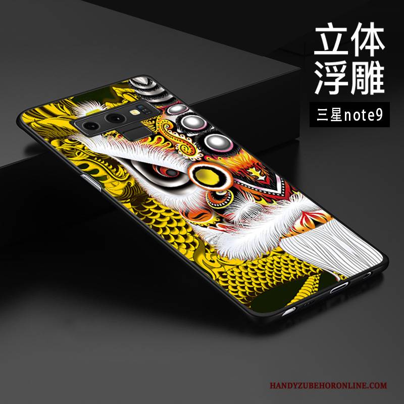 Hülle Samsung Galaxy Note 9 Schutz Chinesische Art Anti-sturz, Case Samsung Galaxy Note 9 Prägung Handyhüllen Trend