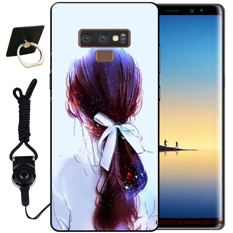 Hülle Samsung Galaxy Note 9 Silikon Tinte Handyhüllen, Case Samsung Galaxy Note 9 Schutz Schwarz Dreidimensional