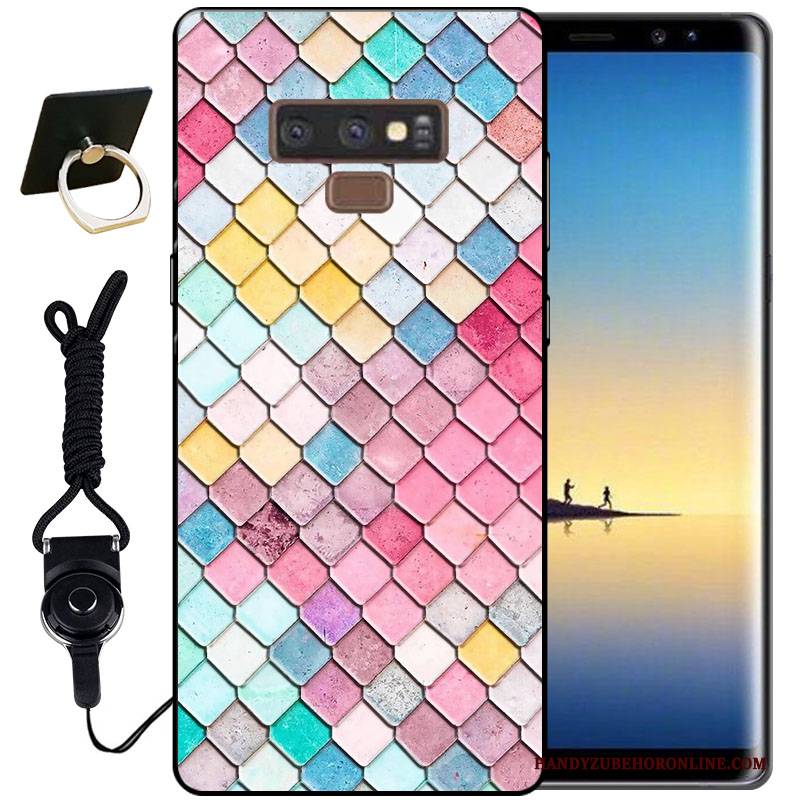 Hülle Samsung Galaxy Note 9 Silikon Tinte Handyhüllen, Case Samsung Galaxy Note 9 Schutz Schwarz Dreidimensional