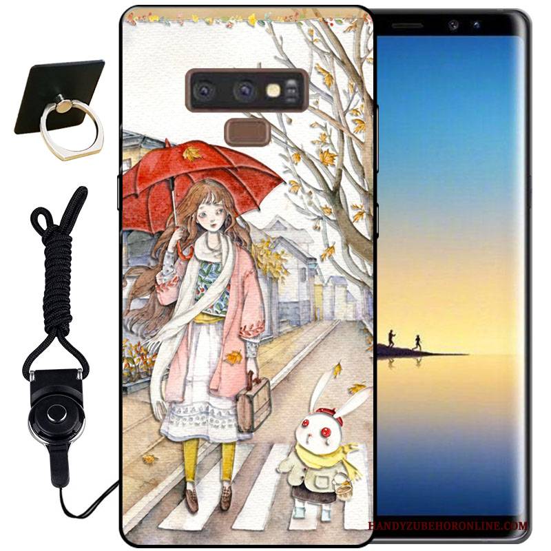 Hülle Samsung Galaxy Note 9 Silikon Tinte Handyhüllen, Case Samsung Galaxy Note 9 Schutz Schwarz Dreidimensional