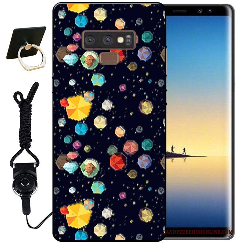 Hülle Samsung Galaxy Note 9 Silikon Tinte Handyhüllen, Case Samsung Galaxy Note 9 Schutz Schwarz Dreidimensional