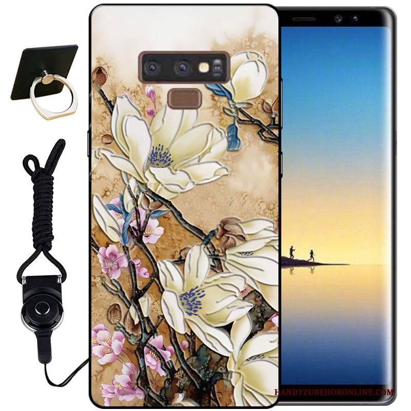 Hülle Samsung Galaxy Note 9 Silikon Tinte Handyhüllen, Case Samsung Galaxy Note 9 Schutz Schwarz Dreidimensional