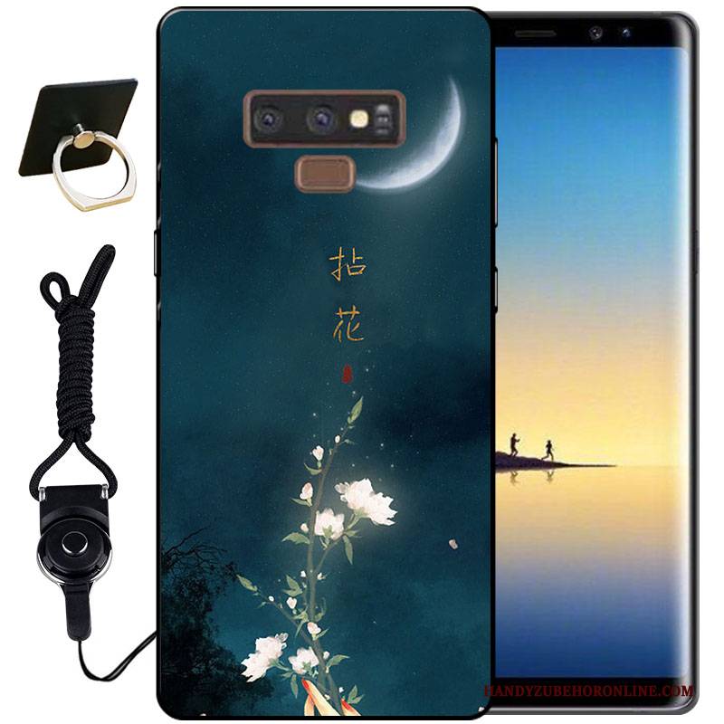 Hülle Samsung Galaxy Note 9 Silikon Tinte Handyhüllen, Case Samsung Galaxy Note 9 Schutz Schwarz Dreidimensional