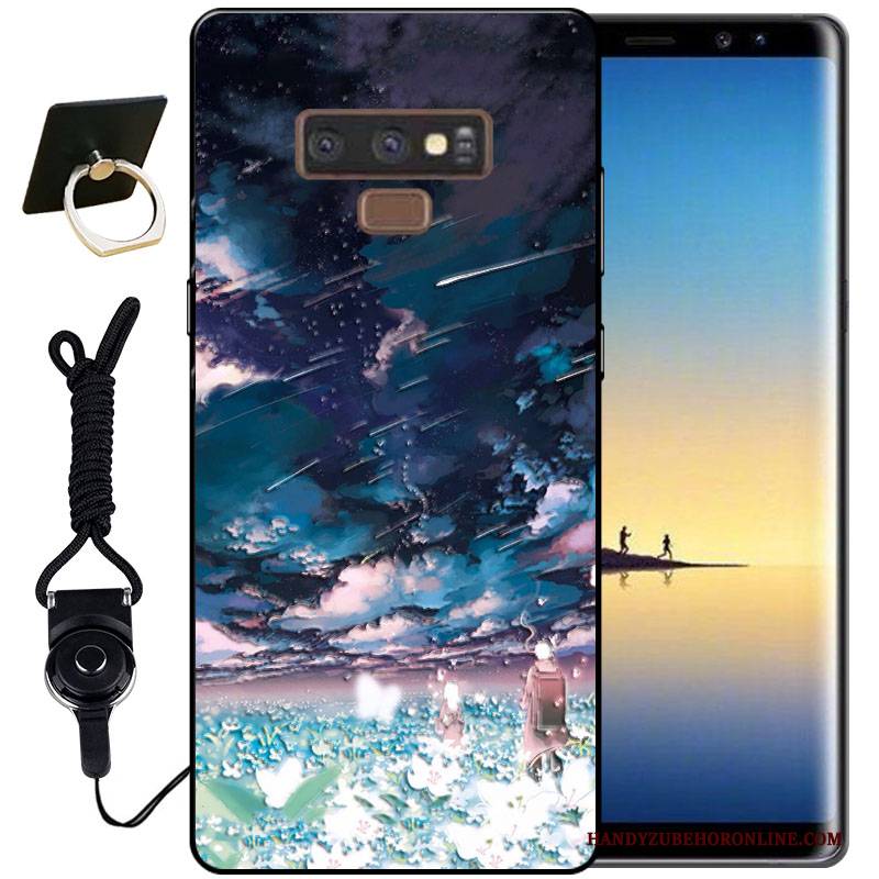 Hülle Samsung Galaxy Note 9 Silikon Tinte Handyhüllen, Case Samsung Galaxy Note 9 Schutz Schwarz Dreidimensional