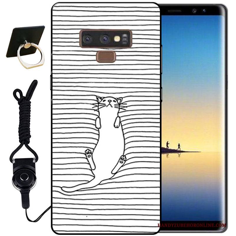 Hülle Samsung Galaxy Note 9 Silikon Tinte Handyhüllen, Case Samsung Galaxy Note 9 Schutz Schwarz Dreidimensional