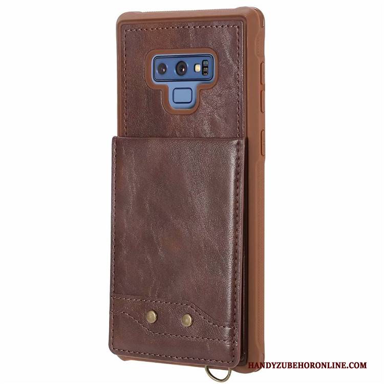 Hülle Samsung Galaxy Note 9 Taschen Hängende Verzierungen Karte, Case Samsung Galaxy Note 9 Weiche Rot Handyhüllen