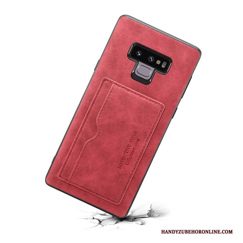 Hülle Samsung Galaxy Note 9 Taschen Karte Grün, Case Samsung Galaxy Note 9 Schutz Anti-sturz Handyhüllen