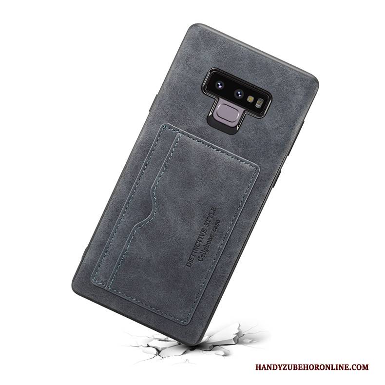 Hülle Samsung Galaxy Note 9 Taschen Karte Grün, Case Samsung Galaxy Note 9 Schutz Anti-sturz Handyhüllen