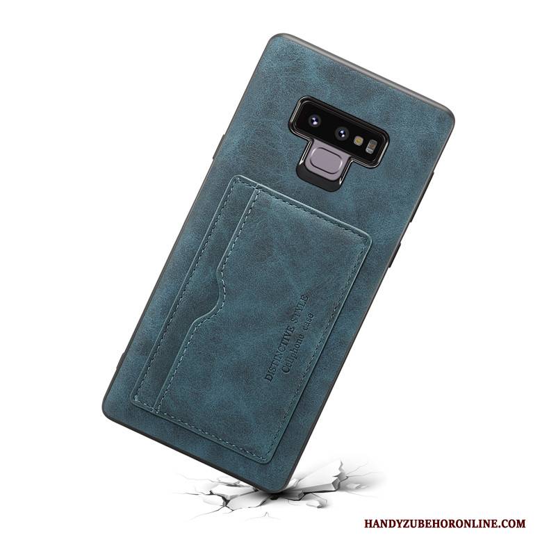 Hülle Samsung Galaxy Note 9 Taschen Karte Grün, Case Samsung Galaxy Note 9 Schutz Anti-sturz Handyhüllen