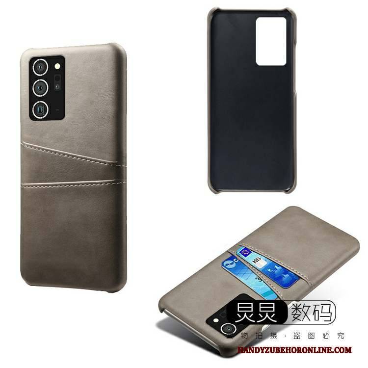 Hülle Samsung Galaxy Note20 Retro Handyhüllen Gelb, Case Samsung Galaxy Note20 Lederhülle Karte