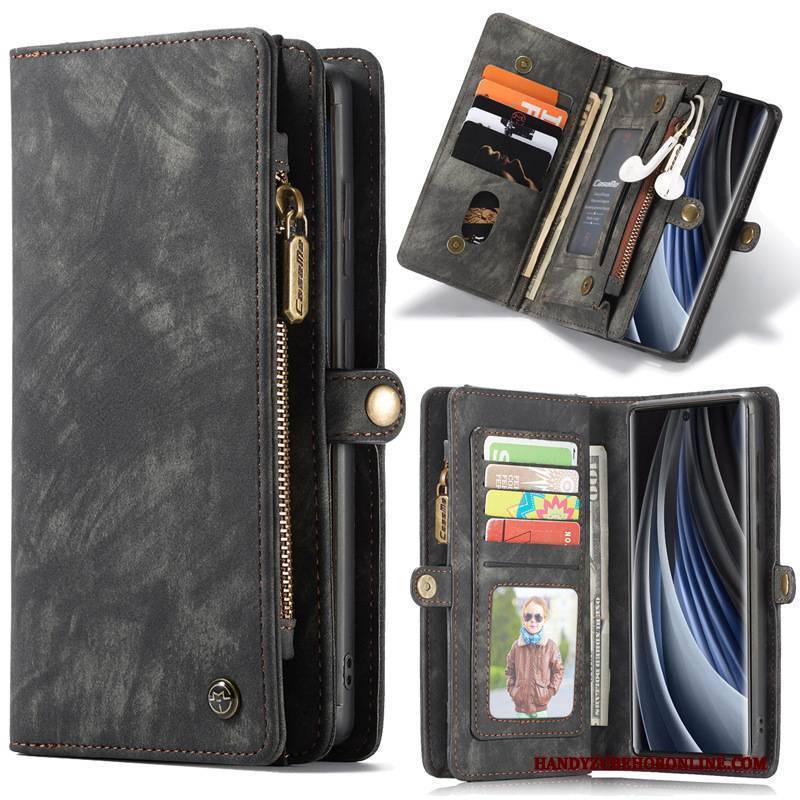 Hülle Samsung Galaxy Note20 Taschen Weinrot Handyhüllen, Case Samsung Galaxy Note20 Folio