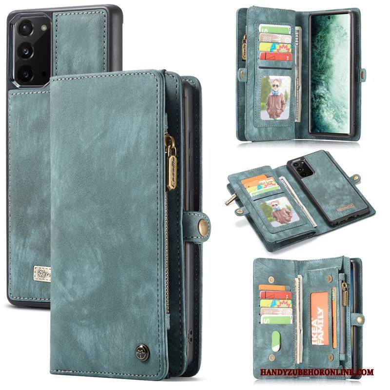 Hülle Samsung Galaxy Note20 Taschen Weinrot Handyhüllen, Case Samsung Galaxy Note20 Folio