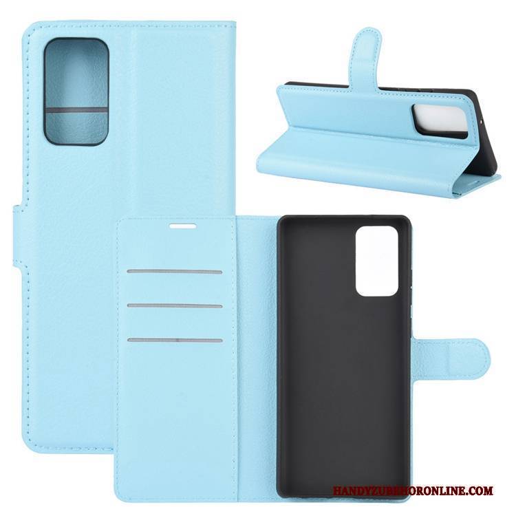 Hülle Samsung Galaxy Note20 Ultra Lederhülle Handyhüllen Karte, Case Samsung Galaxy Note20 Ultra Folio Nubuck Blau