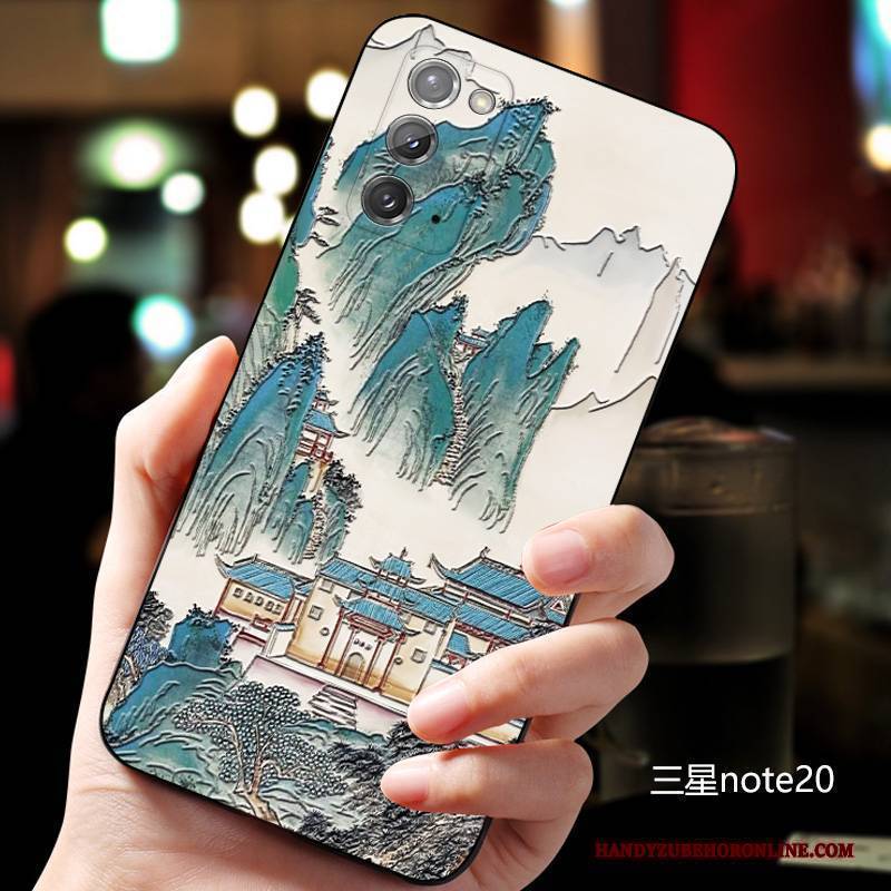 Hülle Samsung Galaxy Note20 Weiche Chinesische Art Persönlichkeit, Case Samsung Galaxy Note20 Kreativ Schlank Anti-sturz