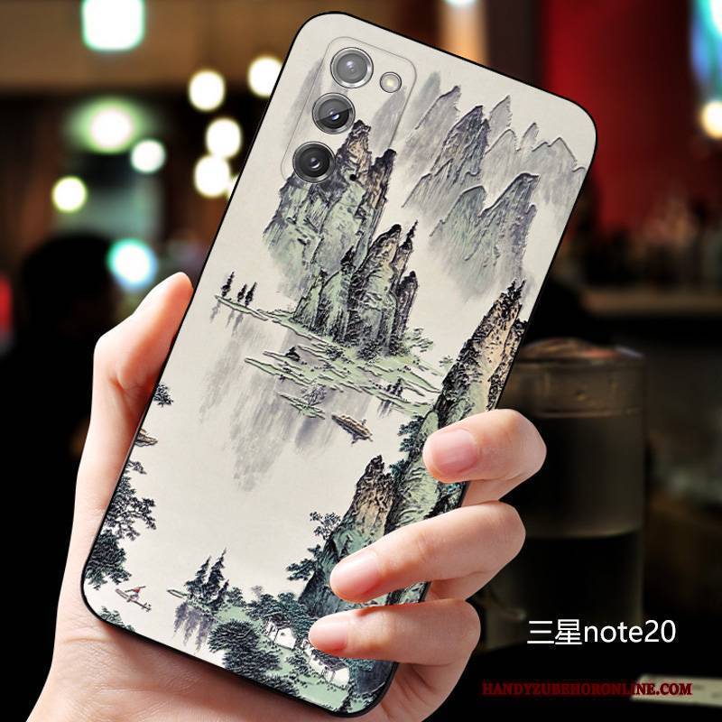 Hülle Samsung Galaxy Note20 Weiche Chinesische Art Persönlichkeit, Case Samsung Galaxy Note20 Kreativ Schlank Anti-sturz