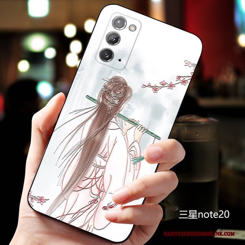 Hülle Samsung Galaxy Note20 Weiche Chinesische Art Persönlichkeit, Case Samsung Galaxy Note20 Kreativ Schlank Anti-sturz