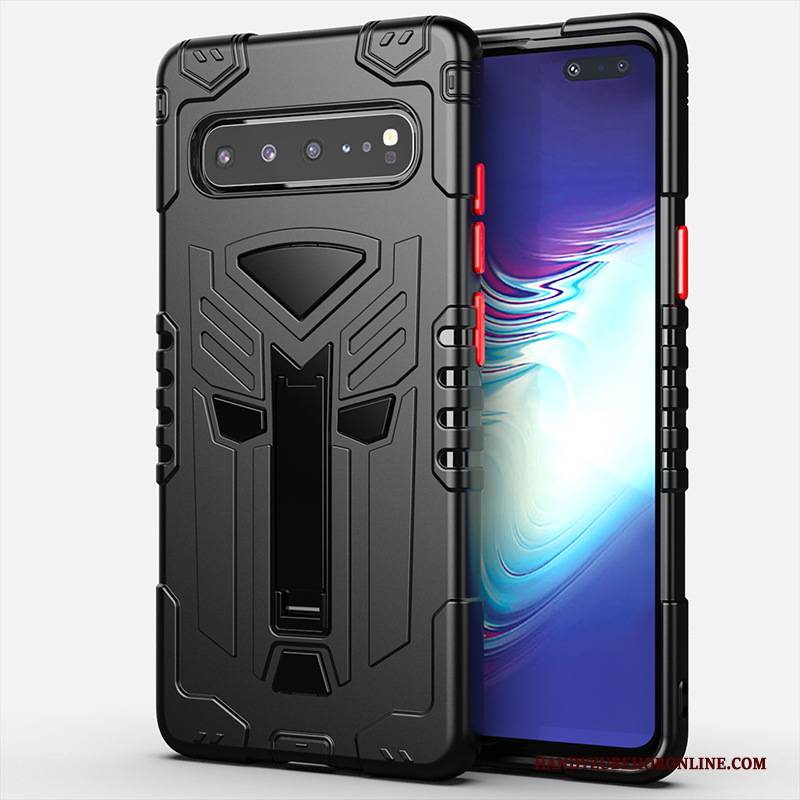 Hülle Samsung Galaxy S10 5g Halterung Grün Hintere Abdeckung, Case Samsung Galaxy S10 5g Schutz Handyhüllen