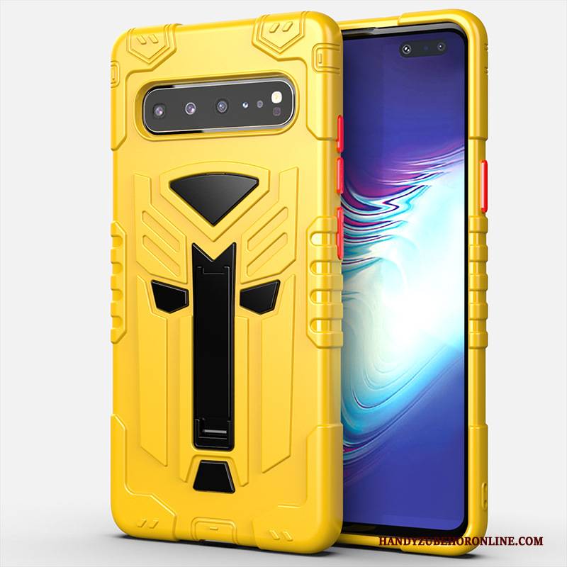 Hülle Samsung Galaxy S10 5g Halterung Grün Hintere Abdeckung, Case Samsung Galaxy S10 5g Schutz Handyhüllen