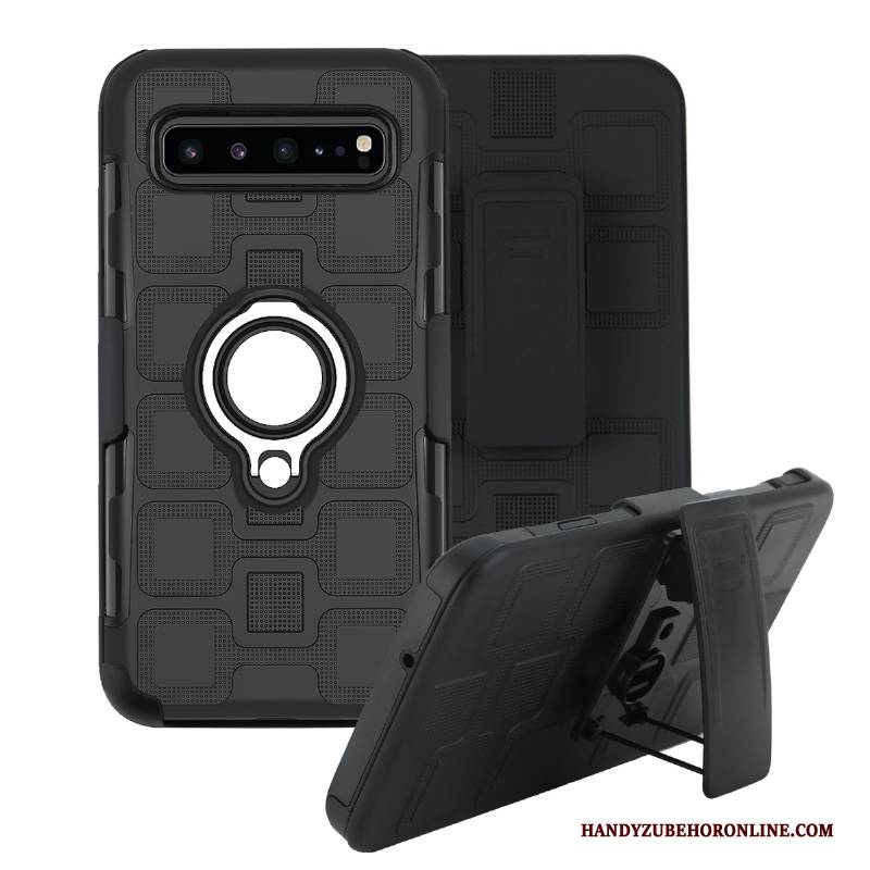 Hülle Samsung Galaxy S10 5g Halterung Ring Magnetismus, Case Samsung Galaxy S10 5g Schutz Weiß Anti-sturz