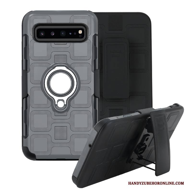 Hülle Samsung Galaxy S10 5g Halterung Ring Magnetismus, Case Samsung Galaxy S10 5g Schutz Weiß Anti-sturz