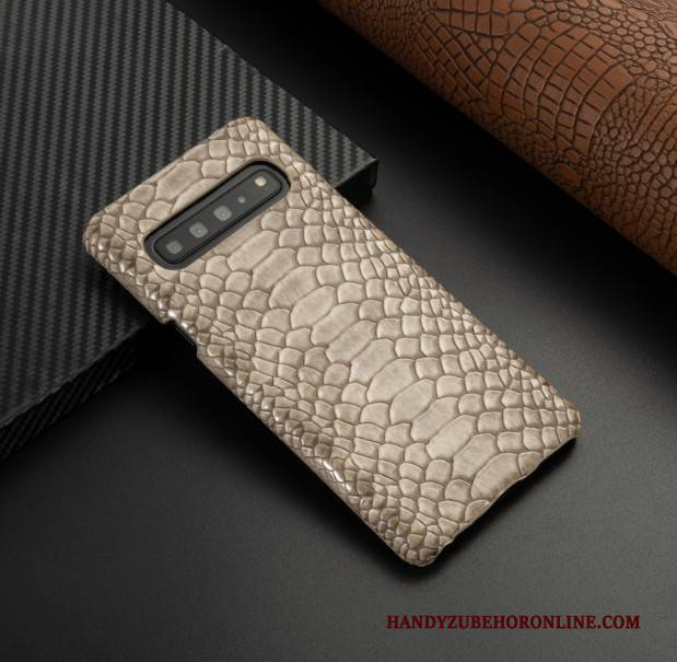 Hülle Samsung Galaxy S10 5g Leder Business Blau, Case Samsung Galaxy S10 5g Schutz Handyhüllen