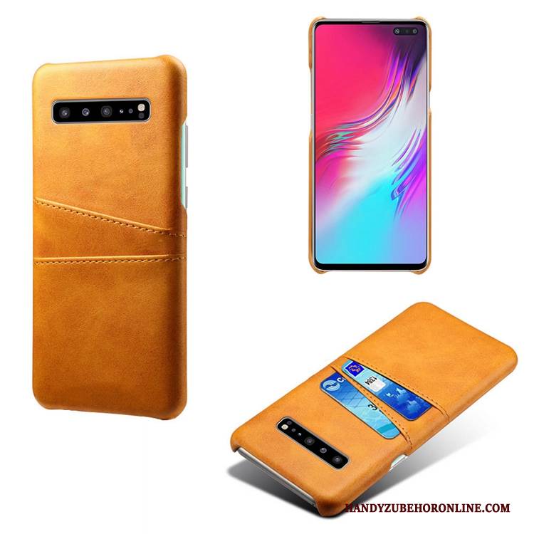 Hülle Samsung Galaxy S10 5g Leder Handyhüllen Kuh, Case Samsung Galaxy S10 5g Persönlichkeit Muster